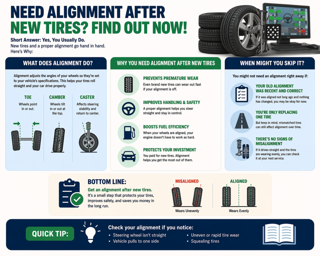 Do I need a Wheel alignment after New Tires? - Sweat Tire & Automotive