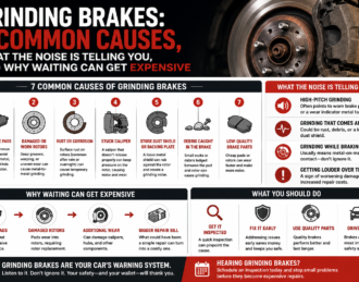 brake grinding causes infographic